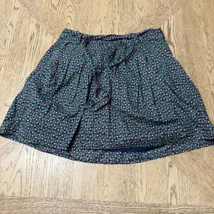 Gap Womens Size 2 Blue Green Pink Floral Leaf Print Mini Skirt